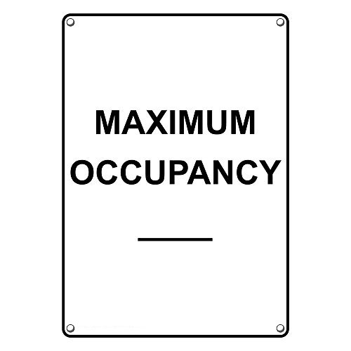 Weatherproof Plastic Vertical Maximum Occupancy_ Sign with English Text