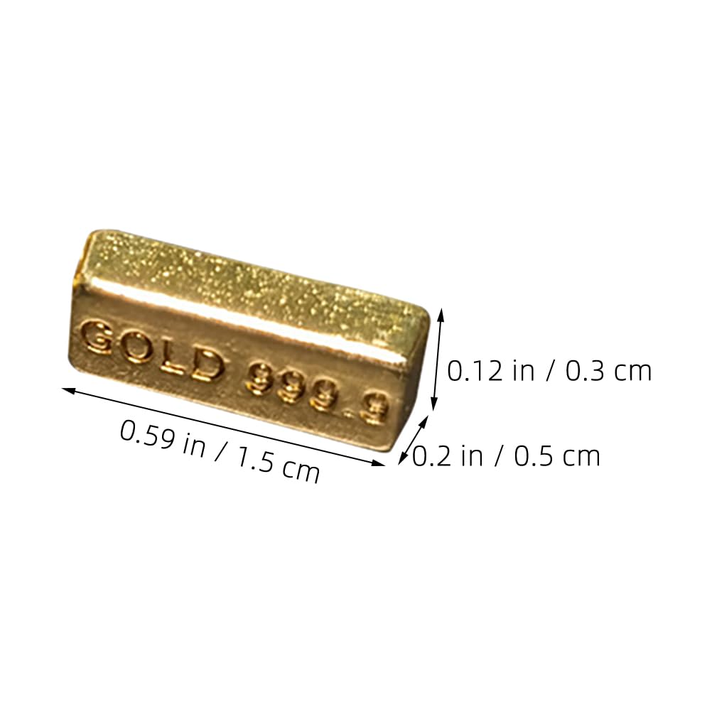 VICASKY Gold Bar Mini Dolls House Kitchen Rug For Doll Miniature Accessories Dollhouse 10Pcs Brick Model Realistic Zinc Alloy Decorative Props for Diy Crafts and Photography - Image 4