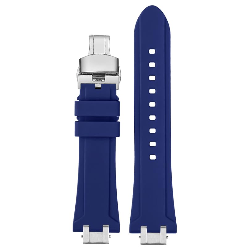 Gummi-Uhrenarmband für MAURICE LACROIX AIKON Connector AI6008 6038 6007 Armband Schnellverschluss Metall Stahlkopf Silikon-Uhrenarmband
