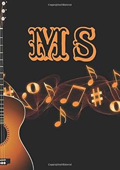 Create Your Own Guitar Sheet Music Book : With Initials MS, Size 8. 27 X 11. 69 Inches (21. 01 X 29. 69 Cm, DIN A4) [?JLPortelaP]