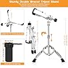 AKOZLIN Snare Drum Stand with Drum Sticks Holder Snare Drum Beginners Double Braced Tripod Snare Stand for 10 to 14 Inch nare Drum Beginners Snare Drum Pad Height Range 16.1"-22" #2