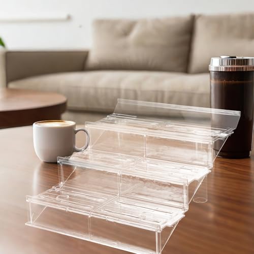 Soporte transparente escalonado resistente y fácil de limpiar para alimentos 7