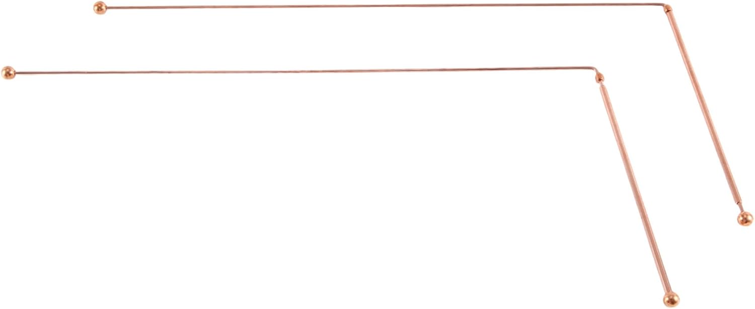 Copper Radiesthesis Rods - 99.9% Pure Copper, 4 Diving Rods, Water Witchcraft Detergent and Energy Detector