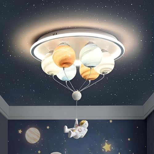 Lampe suspendue étoilée pour salon et chambre d'enfant design astronaute