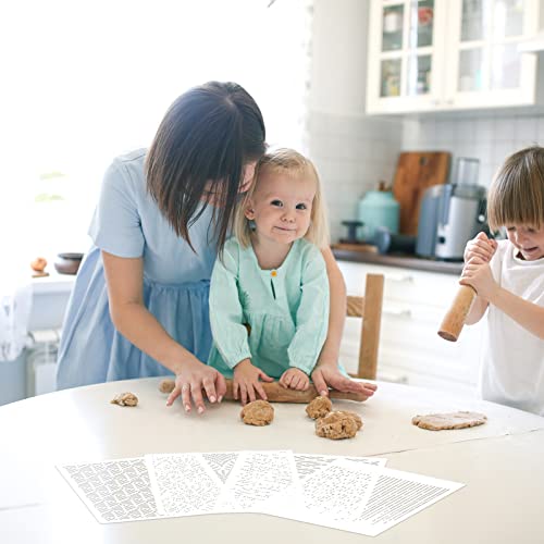 4Pcs Cake Decorating Stencils Reusable Floral Cake Stencil Plastic Spray Floral Cookie Templates Molds Fondant Dessert Decorating Molds Diy Baking Decor Mold For Cake Decoration #TOP3