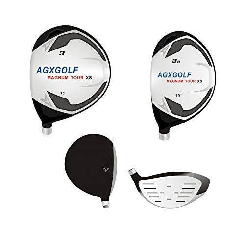 Agxgolf Men's Left Hand Xs Tour Magnum Complete Golf Club Set; W/Oversize Driver +3 Wood + 3&4 Hybrids +5-Sw Irons: Stiff Flex, Tall +1 Inch Length; Free Putter Built In The Usa! #TOP1