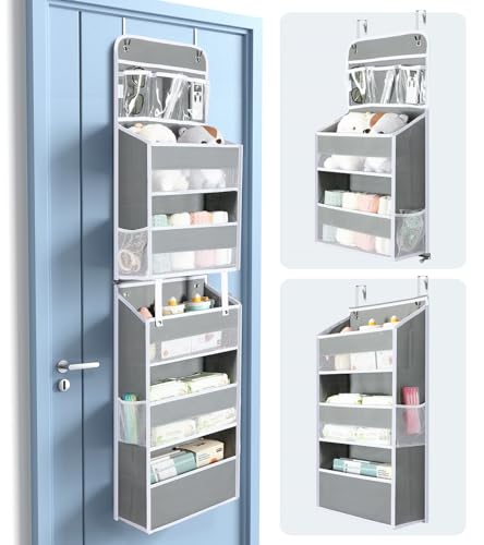 Image of Yecaye 6-Shelf Detachable Over the Door Organizer - Heavy-Duty 44lb Capacity Bathroom Closet Organizers and Storage - Versatile Toy Storage Organizer for Baby Essentials Stuffed Animal Storage