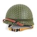 WW2 Version WWII US M1 Helmet Steel with Chin Strap Adjustable