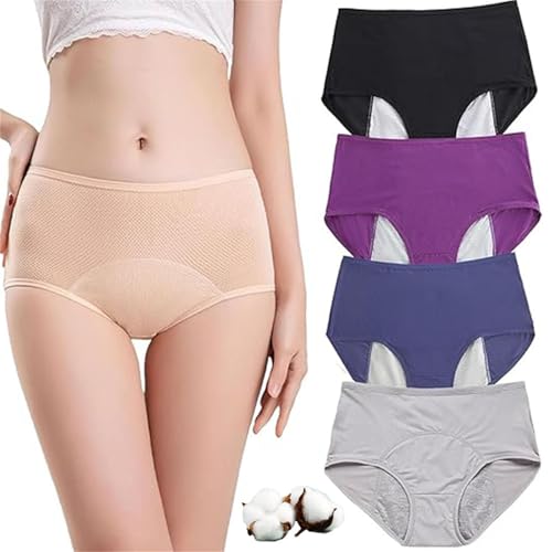 Pelvic Floor Support Underwear, High-waisted Hygroscopic Protective Panties for Over 60 with Incontinence Washable