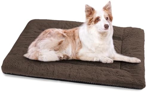 Baodan Hundebett Große Hunde, Hundedecke, Hundematte, 106x71cm, Braun | Waschbar Hundekissen mit Rutschfeste Unterseite, Flauschiger Stoff, für Kiste & Boden