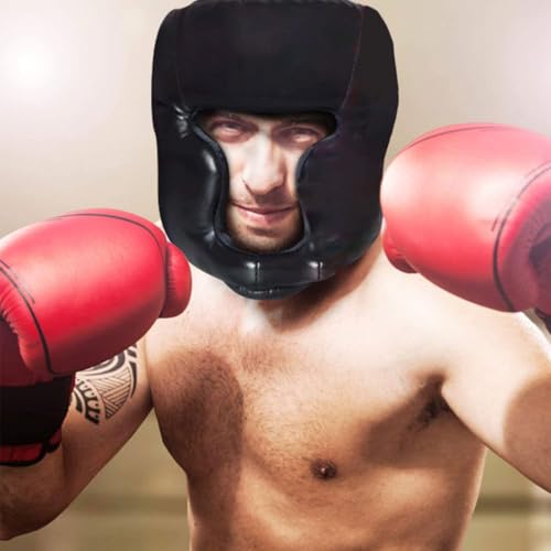 Casco de boxeo y sparring para lucha kickboxing y karate ajustable 6