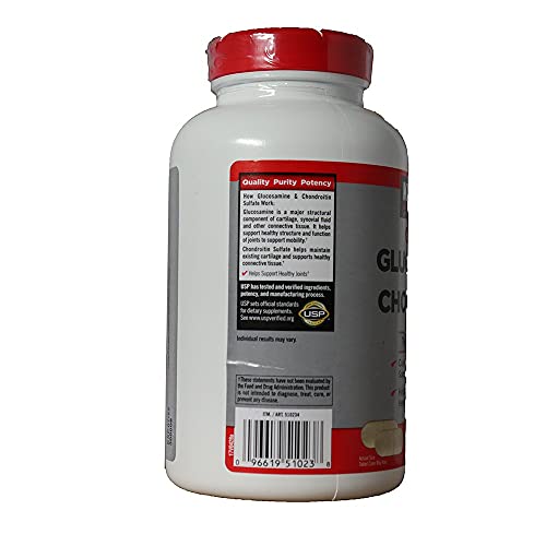 Kirkland Extra Strength Glucosamine Chondroitin - 4 Bottles, 220 Tablets Each #TOP3