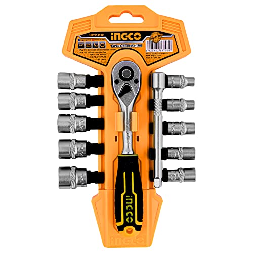 Image of INGCO 12 Pcs 1 /4 inch socket set