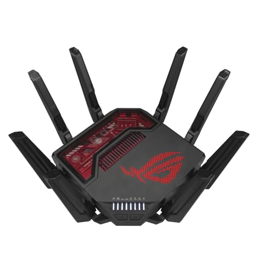 Router Gaming Asus Gt-Be19000 Tri-Band Wifi 7 (802.11Be), Larghezza Di Banda 320 Mhz E 4096-Qam, Doppie Porte 10G, Accelerazione Di Gioco A Triplo Liv
