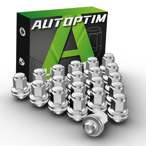 Image of AUTOPTIM M12x1.5 OEM Lug Nuts - 20 Pcs Chrome Mag Flat Seat for Toyota