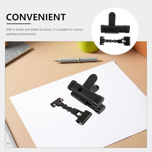 Pince à signature rotative 360° en métal noir Tofficu pour documents