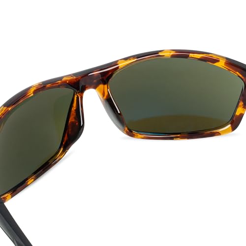Image of BNUS Polarized Corning Glass Lens Sunglasses for Men Fishing & Driving | Durable scratch-resistant lenses, matte no-paint frame, wrap-around, great for running, cycling & all-day wear