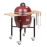 MONOLITH Grill Classic Red mit Gestell und Seitentischen