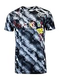 SCREENSHOT-S11053T Mens Hip-Hop Premium Hipster Tye Dye Tee - Quality Fashionwear Retro Pop Art Comic Cartoon Writing Print T-Shirt-Black-Large