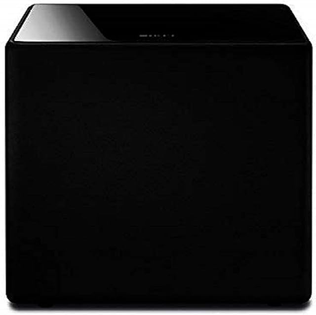 KEF Kube 10b czarny aktywny subwoofer, 300 W, wydajny, klasa D, DSP, ustawienie EQ