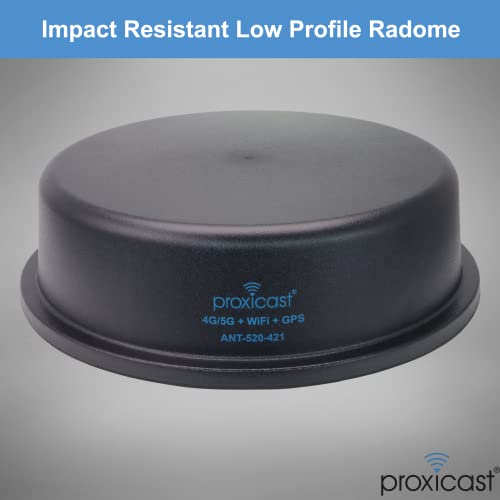 Proxicast 7-In-1 Pro-Grade Mimo 4G/5G + Wifi + Gps Flexible Combination Screw Mount Vehicle Antenna Compatible With Cisco, Cradlepoint, Digi, Peplink And Other Modems/Routers (Top Hat Ant-520-421) #TOP2