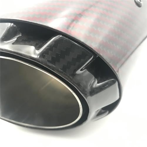 Tubo de escape para Cayenne que soluciona colas oxidadas con carbono rojo universal 7