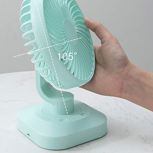 Ajcoflt Ventilador de mesa Ajustável a 120 ° Mini Ventilador Portátil 3 Velocidades Ventilador de Ba