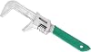 F Type Adjustable Wrench High Performance Wide Opening Spanner Right Angle Pliers Tool for DIY Jobs F Type Adjustable Wrench is Made of High Carbon Steel, Green, 75x280mm
