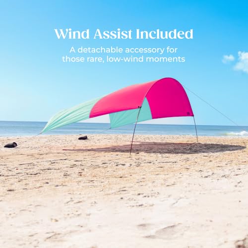 Shibumi Shade 3.0 Version | Berry Mint Edition | Sets Up in 3 Mins | 150 Sq. Ft. of Shade for up to 8 People | Includes  - Additional View