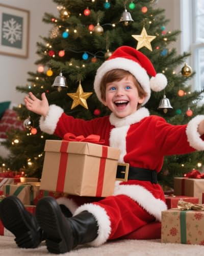 Disfraz completo de Santa Claus para niños miniatura 6