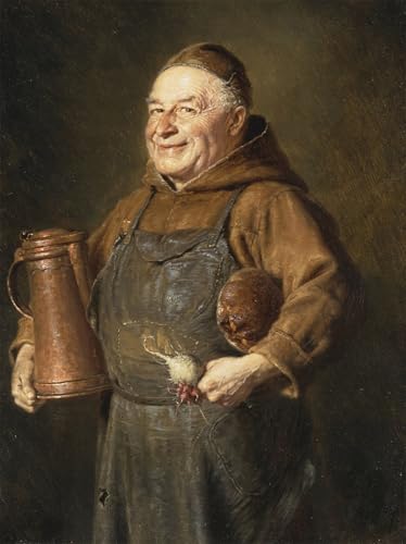Cuadro en lienzo Prima dei Vespri de Eduard Von Grutzner para decoración de salón 60x90cm