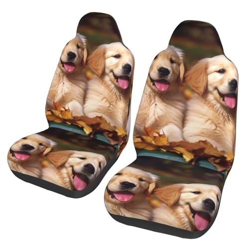 Housse de siège auto motif Golden Retriever pour éliminer les taches de poils de chiens