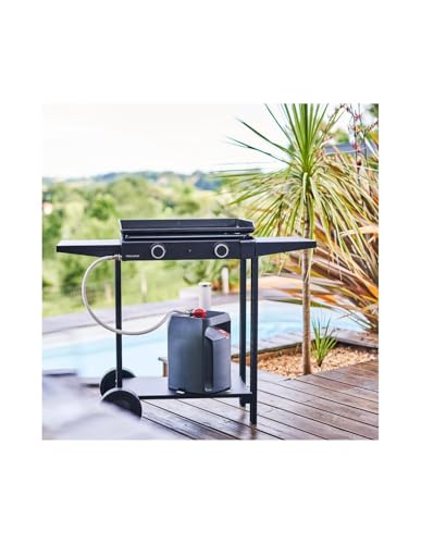 PLANCHA GAZ FONTE EMAILLEE BASE 60CM CAISSON ACIER