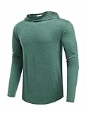 Pinspark Lightweight Pullover Hoodies For Men Long Sleeve Hoodie For Golf Gym Workout Athletic Sweatshirt Green