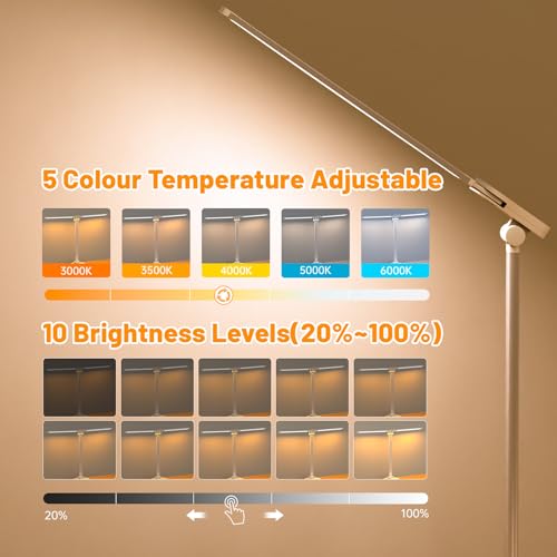 Ddlisu Desk Lamps for Home Office, LED Dorm Lamp, White by Ddlisu - Used condition - Image 2
