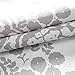 DriftAway Damask Curtains for Kitchen Bathroom Laundry Room Small Windows Floral Damask Medallion Patterned Adjustable Tie Up Curtain Single 45 Inch by 63 Inch Gray