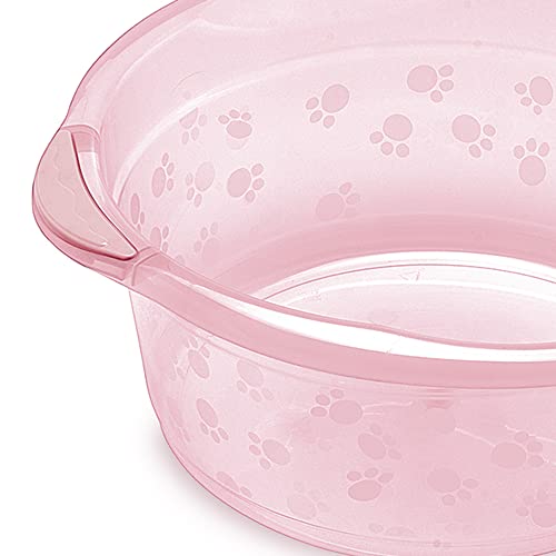 Adoleta Bebê, Bacia Infantil 15L Linha Fofura, Translúcido RosaClaro