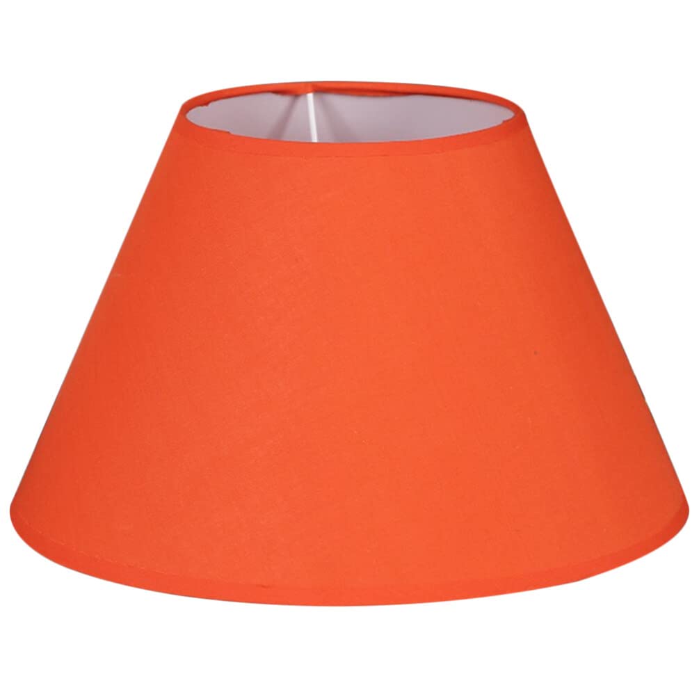 Moderner E27-Lampenschirm Aus Stoff In Barre-Schornsteinform Lampenschirm Aus Leinen Übergangs-Imperial-Lichtschirm Ersatz Für Tisch-Schreibtischlampe Orange