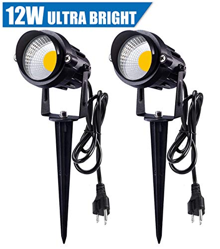 SUNVIE Outdoor Landscape LED Lighting 12W Waterproof Graden Lights COB Led Spotlights