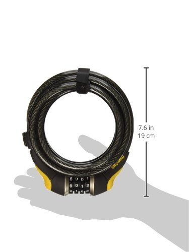 Onguard Doberman Resettable Combo Coil Cable Lock (Black, 185 Cm X 12 Mm) #TOP5