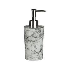 Premier Housewares Rome Soap Dispenser, Marble Effect, Plastic - Grey