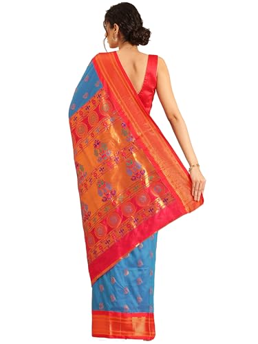 Varkala Silk Sarees paithani silk saree in soft silk – image 3