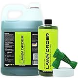 Refresh Labs LawN Order Artificial Turf Cleaner & Odor Eliminator – Enzyme Powered, Pet & Kid Safe, Removes Pet Mess Smells (1 GAL + 32 OZ + Hose)