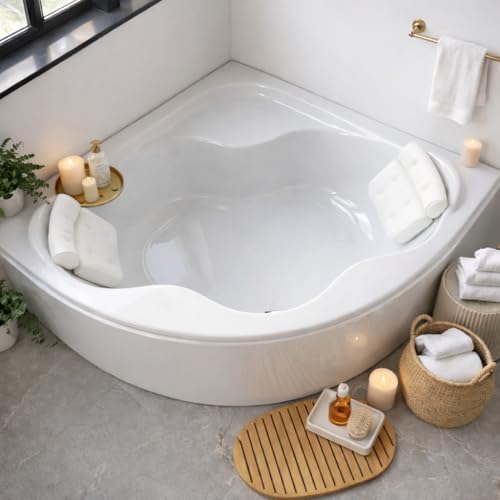 ECOLAM Baignoire d'angle SELMA 140 x 140cm + tablier |...