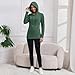 GINKANA 2 Pack Women's Nursing Shirts with Hidden Zipper Long Sleeves Hoodie Sweatshirt Tops Casual Clothes,Green/Burgundy Red,XXL