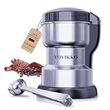 Kaffeemühlen Elektrisch 300W, Macinacaffè, Kaffeemühlen für Espresso/Gocciolamento/Versand. Macinacaffè Für Kaffee, Gewürze und andere Lebensmittel (Silber-178)