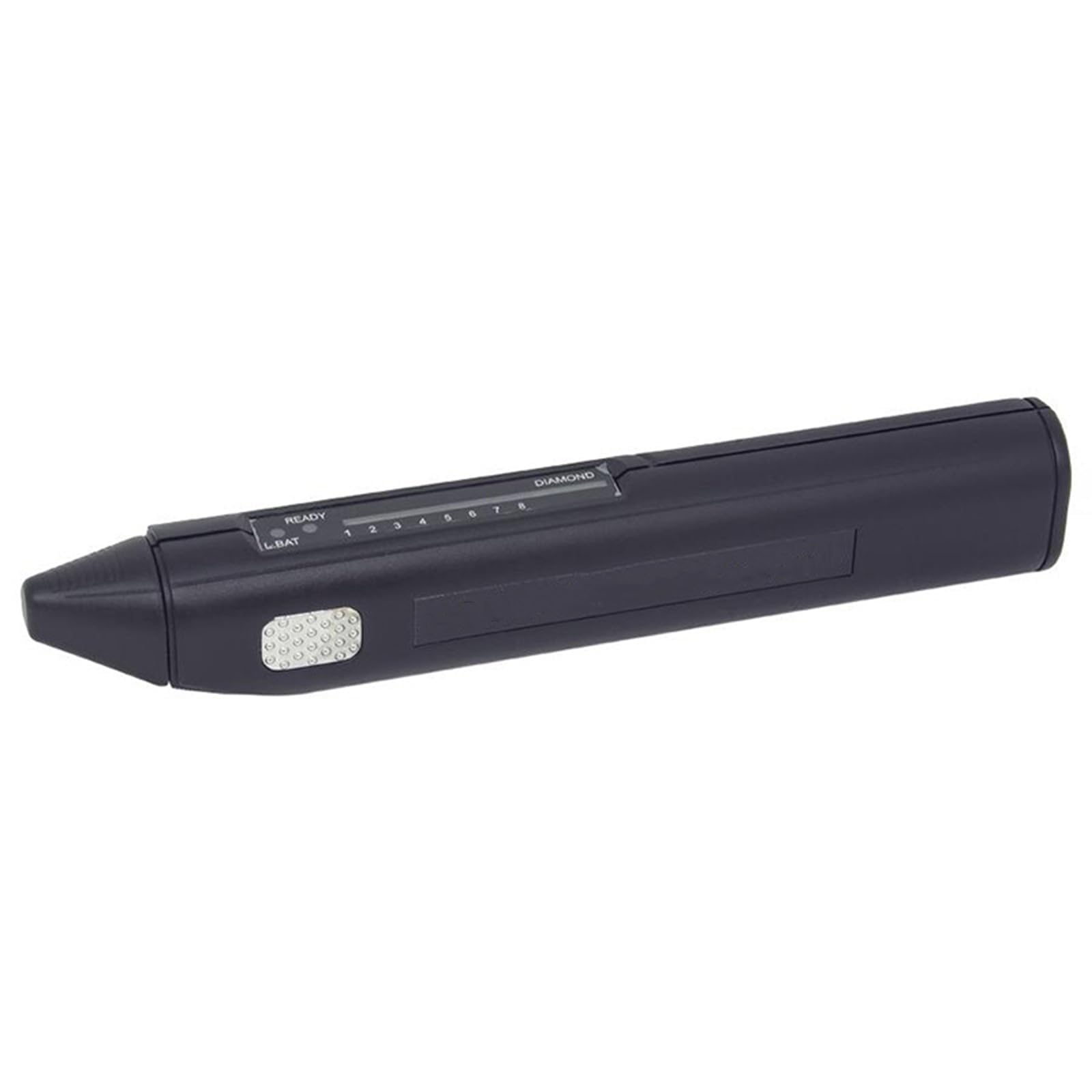 Bolígrafo probador de diamante portátil con sonda retráctil, punta de 0,6 mm, pantalla LED, alarma de metal, para principiantes y expertos
