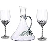 Whisky Decanter, Wine Decanter, 3- Pieces Whisky Canterer and Bril Set, 1500ml Crystal Whisky Canterer met 4 Whisky…