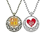 Andorra La Vella Andorra Collar con colgante de emblema nacional para hombre y mujer, medium