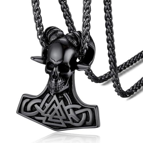 Collier viking homme marteau de Thor runique, le bijou porte-bonheur idéal à offrir en cadeau